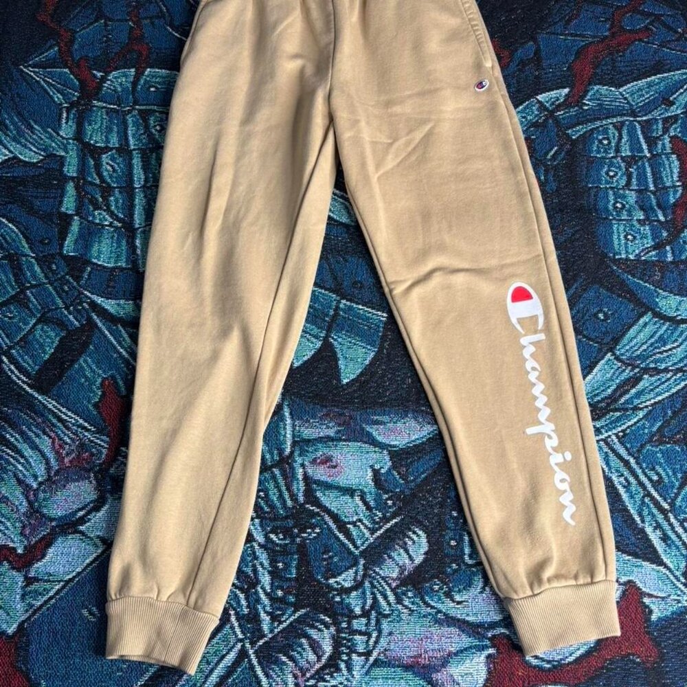 Kids Tan Champion Sweatpants Size Large (14/16)